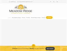 Tablet Screenshot of meadowridgehomes.com